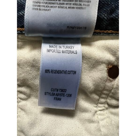 AGOLDE Fran High Rise Straight Leg Denim Jeans Womens Button Fly Sz 25 - Picture 11 of 11